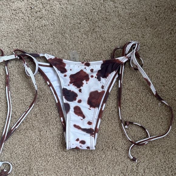 Cow Print Bikini Bottom - Picture 1 of 2
